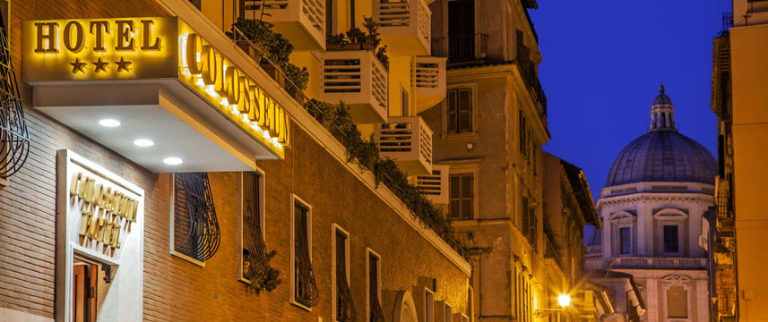 Hotel Colosseum Exterior At Night Hotel Colosseum Exterior At Night